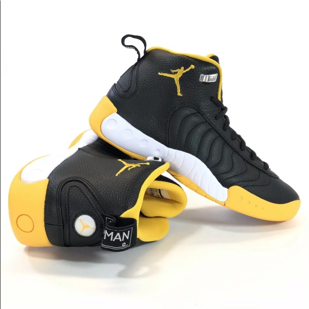 Air Jordans 8.5 Jumpman Pro Black/ Gold 906876070